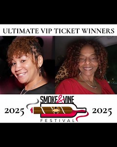 🔥 VIP Ticket Giveaway Winners Announced! 🍷🎉 The moment you’ve been waiting for is HERE! 🥁🥁 A HUGE congratulations to our Smoke & Vine VIP Ticket Giveaway winners! 🎟️✨ 🎊 Winner Delphine Sanderson 🎊 Winner Vequila Frazier You just scored the ULTIMATE VIP experience at the Smoke & Vine Wine Festival—premium wine tastings, exclusive cigar lounges, and a vibe like no other! 🍷💨 Didn’t win this time? Don’t stress! We’re dropping ANOTHER giveaway soon! Stay locked in, and in the meantime, DON’