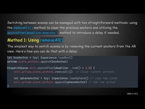 Switching Between Multiple Scenes in RealityKit with Ease