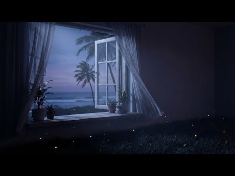 Calm Night Ambience – Fan Air, Ocean Waves & Cricket Sounds for Sleep | Sleep Relaxing