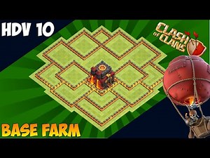 HDV 10 base FARMING 2021 avec LIEN | FULL OR, ELIXIR & ELIXIR NOIR ! | Clash of Clans