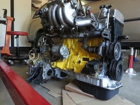 How to rebuild a 1994 7AFE 4AFE Toyota Corolla yellow Engine