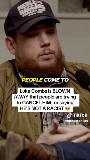 Luke Combs is BLOWN AWAY that people are trying to cancel him for saying HE'S NOT A RACIST 😳 #lukecombs #interview #podcast