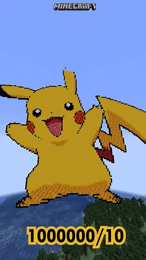 Pikachu Pixel Art in Minecraft | Building Tutorial