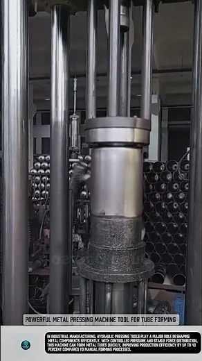Powerful metal pressing machine tool for tube forming #tools