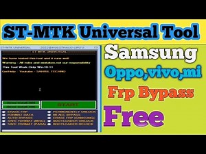 All oppo,vivo,Samsung etc frp+password unlock / New ST Universal Tool Free