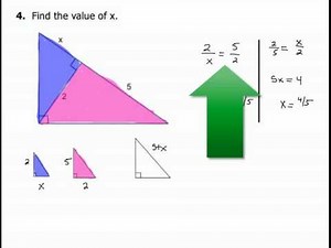 7-3 Use Similar Right Triangles Ex 2-4: Applying the Geometric Mean Theorem
