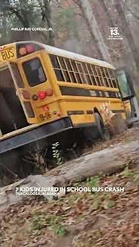 Alabama video shows school bus crash that injured 7 kids
