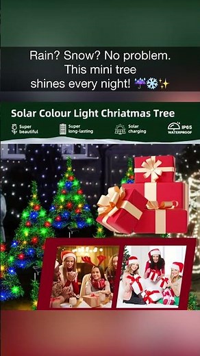 Solar Powered Christmas Tree, Easy Installation, No Wiring Needed🎄50% off this Black Friday