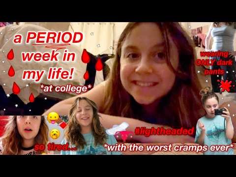 a PERIOD week in my life... AT COLLEGE!! *one of my worst periods yet*