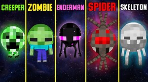 2K views · 21 reactions | Mobs planets : Zombie Creeper Enderman Skeleton Spider in Minecraft Battle How to Play | Minecraft Animation Game | Facebook