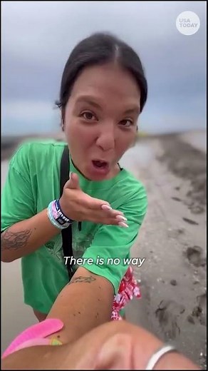 Woman discovers rare Megalodon tooth from prehistoric shark #Shorts