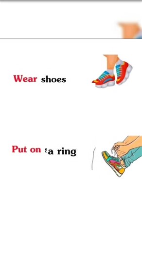 learn English vocabulary/ learn use of put on and wear/#letssolveproblems