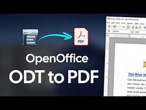 How to Convert ODT to PDF in OpenOffice Writer | ODT to PDF