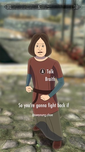 Confronting Braith in Skyrim