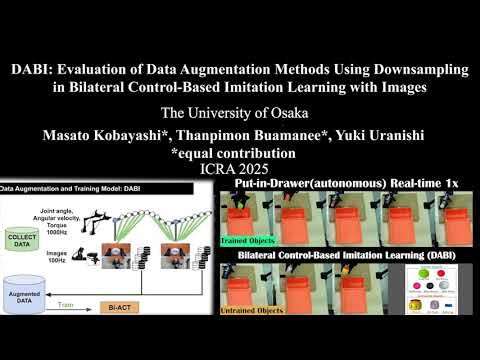 DABI: Data Augmentation Using Downsampling in Bilateral Control-Based Imitation Learning (ICRA2025)