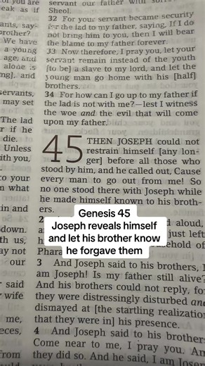 Genesis 45: Joseph's Forgiveness and God's Plan