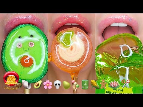 ASMR Satisfying Eating Emoji Food Challenge Dango Chocolate Tanghulu