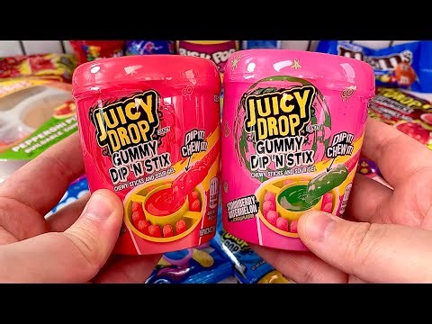 Unboxing Juicy Drop Snack Box Candy Jelly Gummy Food Challenge Satisfying ASMR Mukbang