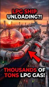 Inside the Massive LPG Ship Unloading Process! #shorts #ocean
