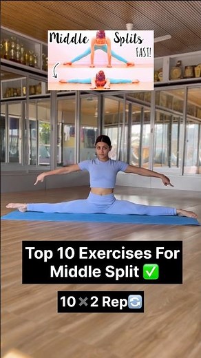 Top 10 exercises for middle split✅(10✖️2)REP‪@debparnagoswami.‬ #debparna #shorts #youtube #post