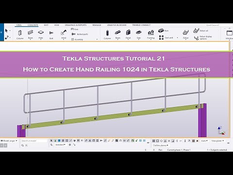 Tekla Structures Tutorial 21 How to Create Hand Railing 1024 in Tekla Structures
