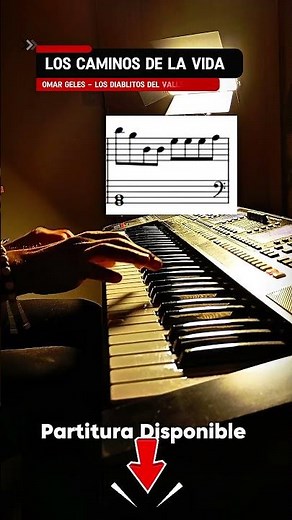 🎹 Los caminos de la vida piano partitura + tutorial #piano #vallenato #tutorialpiano