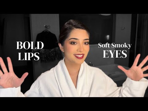How to Wear a Bold Red Lip ✨ Easy Soft Smokey Eye Tutorial
