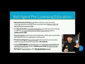 Lecture 8: Bail Agent Licensing Education (California Bail Enforcement Fugitive Recovery Training)