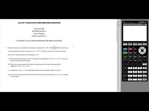 AP Calculus AB/BC 2019 Free Response question 1