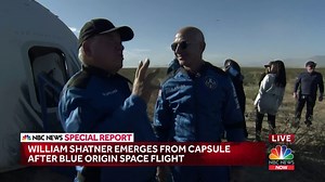 William Shatner after becoming the oldest person to reach space: "I am so filled with emotion about what just happened. It’s extraordinary, extraordinary ... I hope that I can maintain what I feel now, I don't want to lose it." nbcnews.to/3va5OuR | NBC News