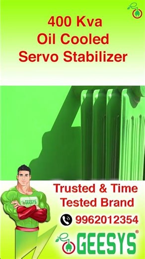 Massive 400kVA Servo Stabilizer - Oil Cooled for Heavy Industry | GEESYS Technologies