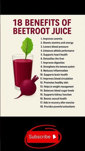 18 Benefits of Beetroot Juice | Skin Hair Health #healthyfood ##healt #shorts #healthylifestyle