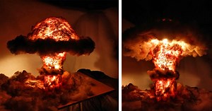 This Incredible Nuclear Explosion Bomb Lamp Looks Just Like a Mushroom Cloud