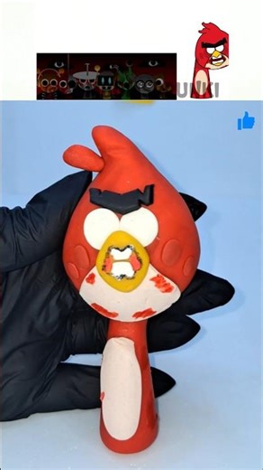 Sprunki 🎵 I Made Red Angry Birds 🐦 Phase 2 👹 With Clay 🔴⚪️ #sprunki 🎶