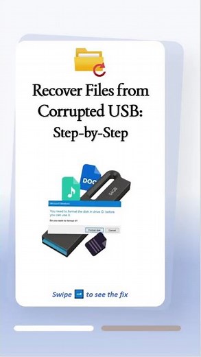 Corrupted USB or External Drive? Recover Your Files Now!#usb #datarecovery #windowstips
