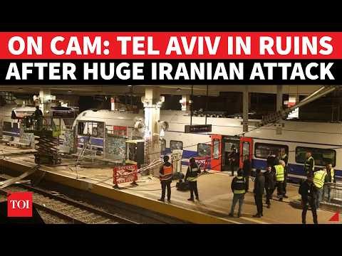 'DIRECT HIT': Iran BOMBS Tel Aviv Train Station; Rail Services SHUT, Devastation On Cam | WATCH
