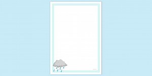 Rain Cloud Page Border