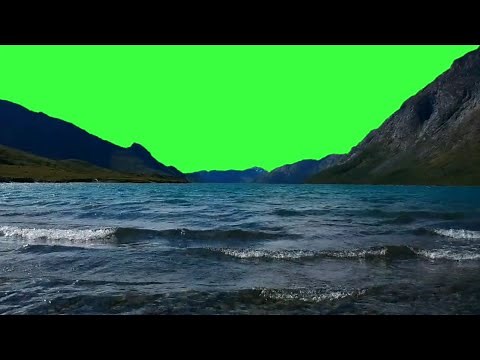 Green screen River Mountain natural chroma key effect hd video footage