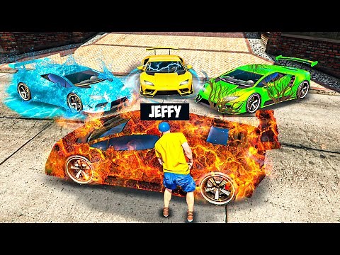 Jeffy Steals ELEMENTAL SUPERCARS in GTA 5!
