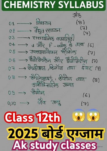 Class 12 chemistry syllabus| UP Board Chemistry syllabus 12 रासायनिक विज्ञान सिलेबस क्लास 12 2025🦁