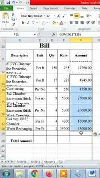 MS Excel में आसानी से Bill कैसे बनाएं | Easy Billing Formula in Hindi | Excel Billing System