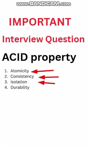 ACID Properties in 60 seconds | DBMS | Transactions #dbms #interview