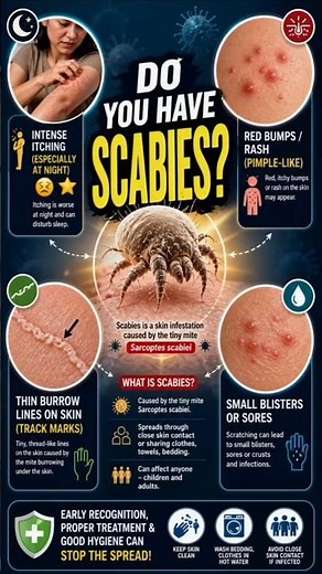Scabies Symptoms You’re Ignoring 😱 (Night Itching Warning!)