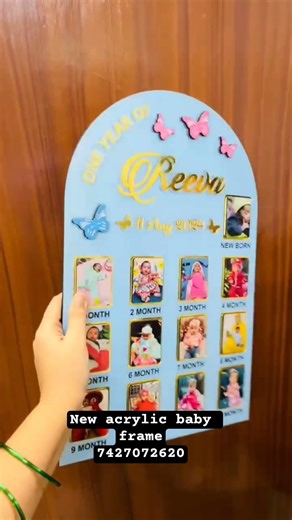 Acrlic baby frame book ur order for WhatsApp number #frame #resinphotoframe #pictureframe