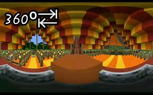 【360º全景VR】Minecraft超长6分钟过山车！体验第一视角