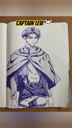 Captain Levi ☠️😍 #leviackerman #anime #attackontitan #drawing #aot#captainlevi#shorts #animedrawing