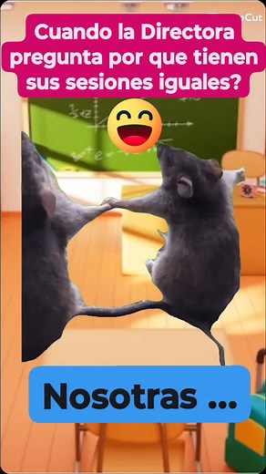 Playful Mice in Classroom: Fun Animated Interaction