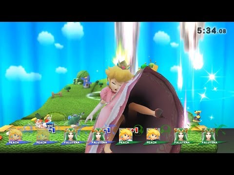 Smash Wii U - Team Peach and Palutena Battle (Only Blast and Screen KO) #28