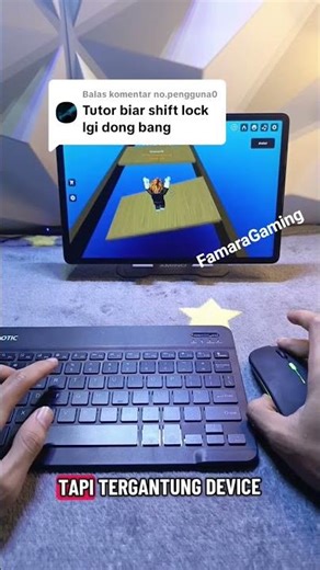 tutorial cara shift lock #gaming #tutorial#roblox #keyboard #mobilador