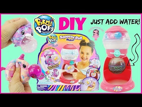 Pikmi Pops Surprise Squeeze Ball Maker Unboxing Easy DIY Pikmi Pops Surprise Bubble Drops KidsToys